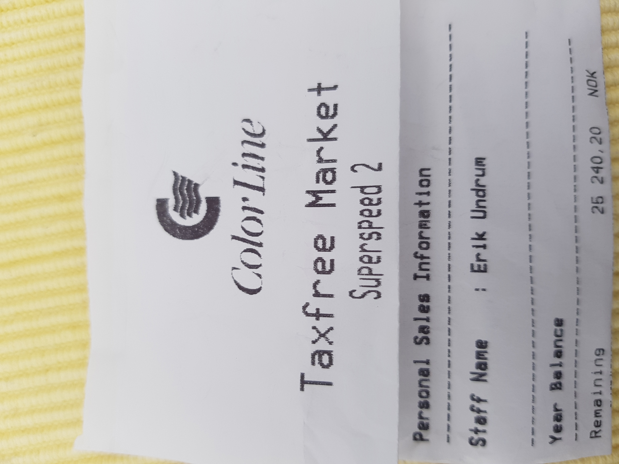 Kvote for tax-free shopping.